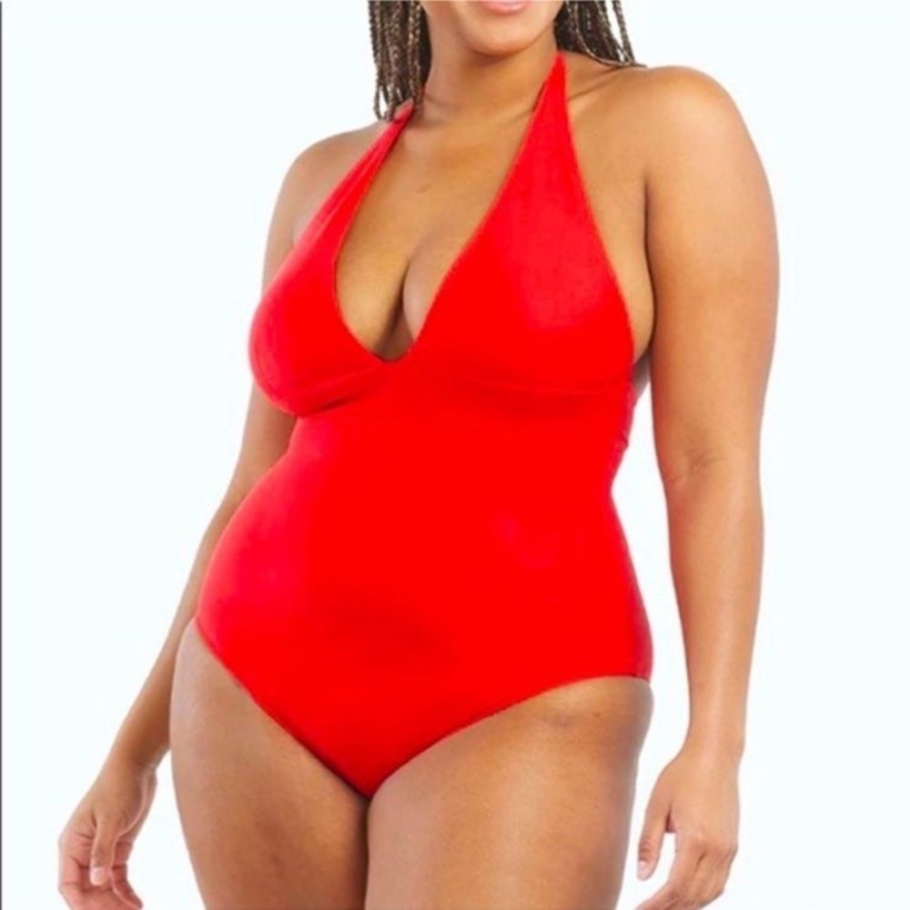 Summersalt Halter Plunge One Piece Swimsuit